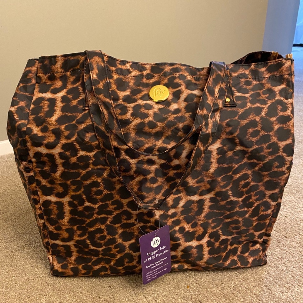 New! Joy Manjano 4 Piece Oversized Shopper Tote Travel Cases W/ RFID Protection
